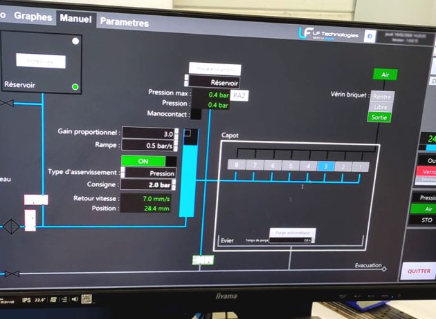 Automatisation et traçabilité - Banc de test de pression et d'éclatement | LF Technologies