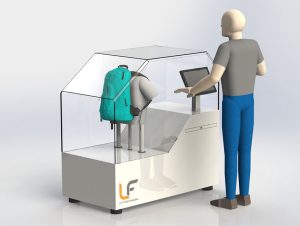 Rendu 3D Banc de test de sac à dos