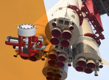 Banc de test pour une pièce d’un propulseur de fusée