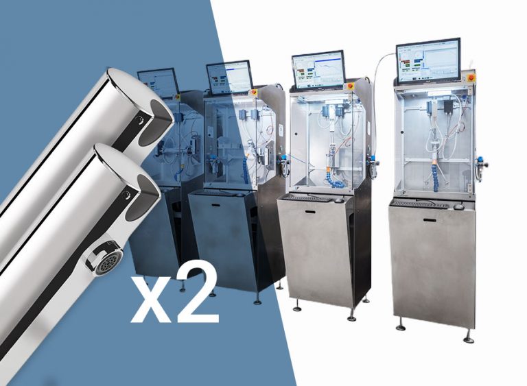 Banc d’endurance pour deux Robinets à ouverture et fermeture Électroniques