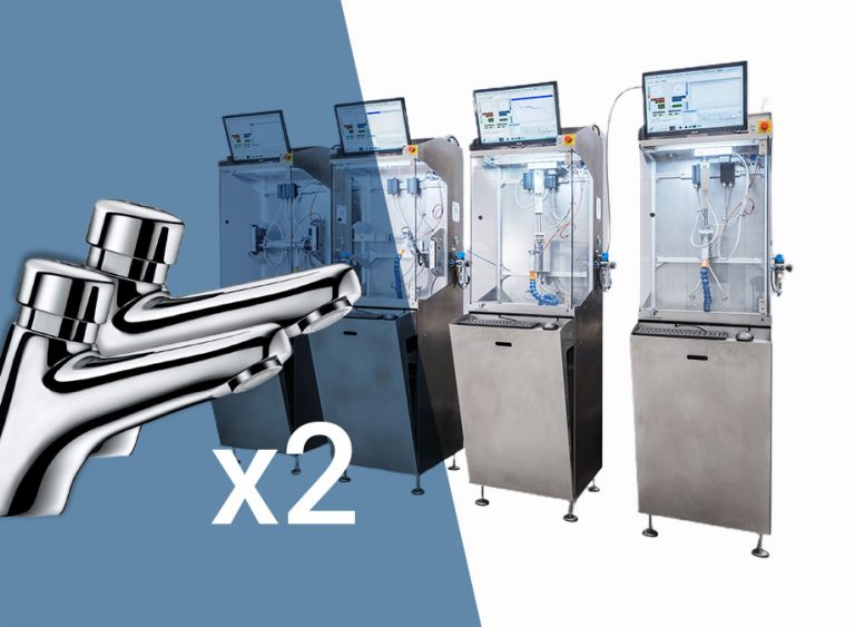 Banc d’endurance pour deux Robinets Temporisés