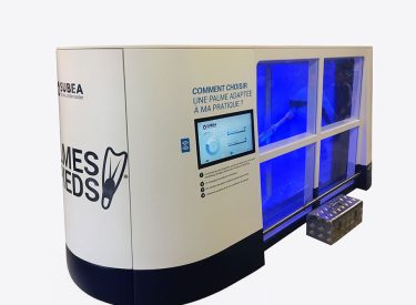 Banc de présentation de test de palmes