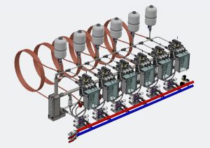 Circuit hydraulique du banc d'endurance pour électrovanne de robinetterie